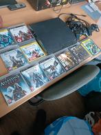 Ps3 met 2 controllers en 10 games, Ophalen of Verzenden, Zo goed als nieuw, Met 2 controllers