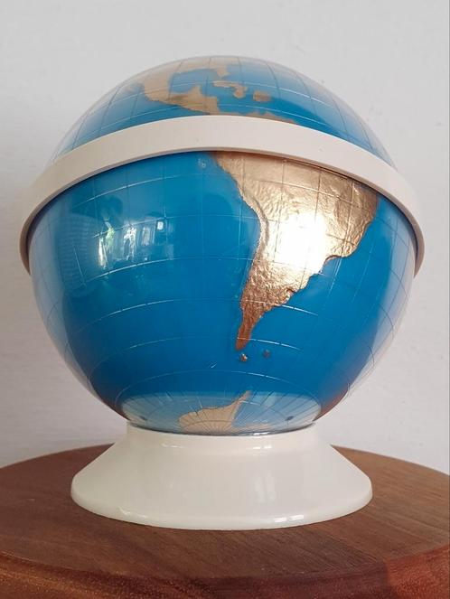 Originele space age wereldbol spaarpot, in zeer goede staat, Verzamelen, Retro, Huis en Inrichting, Ophalen of Verzenden