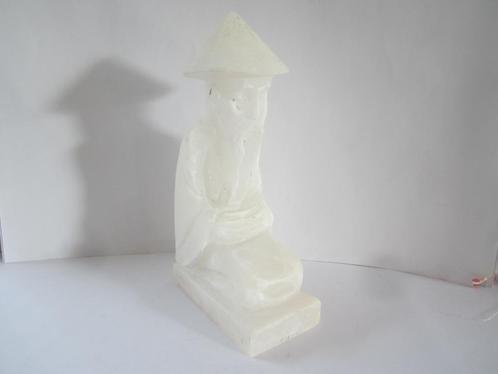 Oude Chinese natuurlijke witte jade beeld, Antiek en Kunst, Kunst | Beelden en Houtsnijwerken, Ophalen of Verzenden