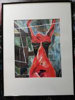 Expressionistisch naakt. Olie/naakt. Olie/papier., Ophalen