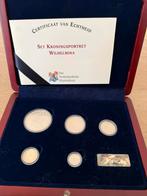Mooie set kroningsportret Wilhelmina, Postzegels en Munten, Munten | Nederland, Zilver, Overige waardes, Koningin Wilhelmina, Verzenden