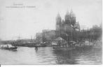 Amsterdam Prins Hendrikkade met St Nicolaaskerk., Ophalen of Verzenden, 1920 tot 1940, Ongelopen, Noord-Holland