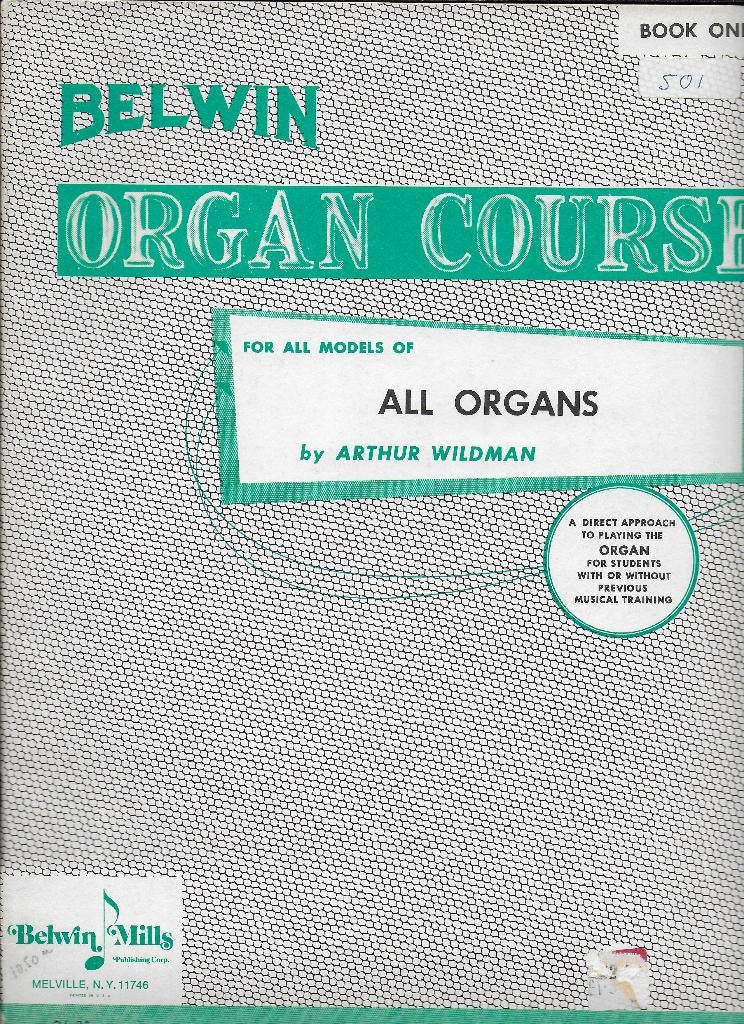 blmz 10  Belwin organ course for all organs Arthur Wildman, Orgel, Gebruikt, Klassiek, Ophalen of Verzenden