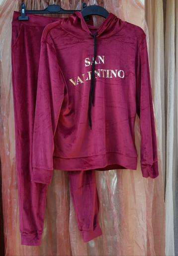 San Valentino nieuw rood velvet huispak jumpsuit S M beschikbaar voor biedingen