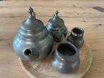 Antiek tinnen theeservies, Antiek en Kunst, Ophalen of Verzenden
