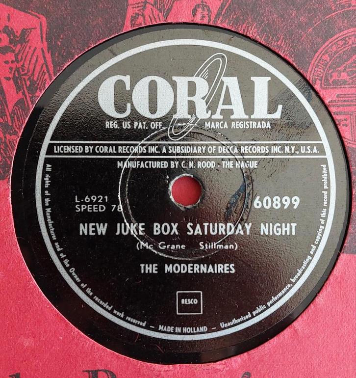 The Modernaires 78 toeren plaat, Cd's en Dvd's, Vinyl | Overige Vinyl, Gebruikt, 10 inch, Ophalen of Verzenden