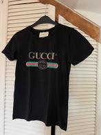Gucci T-shirt Zwart Maat S, Verzenden, Zwart, Korte mouw, Maat 36 (S)