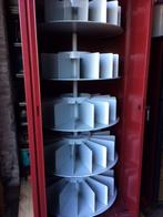 leuke vintage ordner/carrousel kast, Huis en Inrichting, Kasten | Roldeurkasten en Archiefkasten, Ophalen, Gebruikt, 25 tot 50 cm