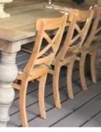 6 Teakhouten Keukenstoelen / eethoekstoelen, Huis en Inrichting, Stoelen, Ophalen, Bruin, Hout, Vijf, Zes of meer stoelen