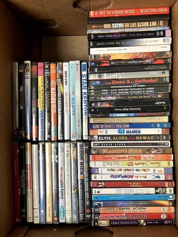 Verzameling van zo'n 110 muziek DVD's beschikbaar voor biedingen