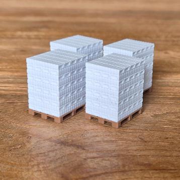 Pallet met 10 Lagen Stenen 1-50 – Set van 4 beschikbaar voor biedingen