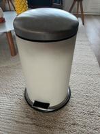 Witte pedaalemmer 30 liter, zo goed als nieuw, Ophalen of Verzenden, Zo goed als nieuw, Kunststof, 50 tot 75 cm