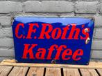 Vintage Emaille Reclamebord C.F. Roth's Kaffee, Ophalen of Verzenden