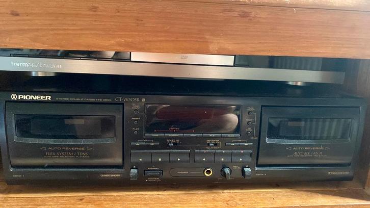 Pioneer ct-w505r Dubbel Cassettedeck, Audio, Tv en Foto, Cassettedecks, Dubbel, Overige merken, Auto-reverse, Tiptoetsen, Tape counter