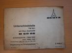 Aanvullingen op het onderdelenboek Deutz D 6006 TW 55.1, Ophalen of Verzenden, Gelezen, Tractor en Landbouw