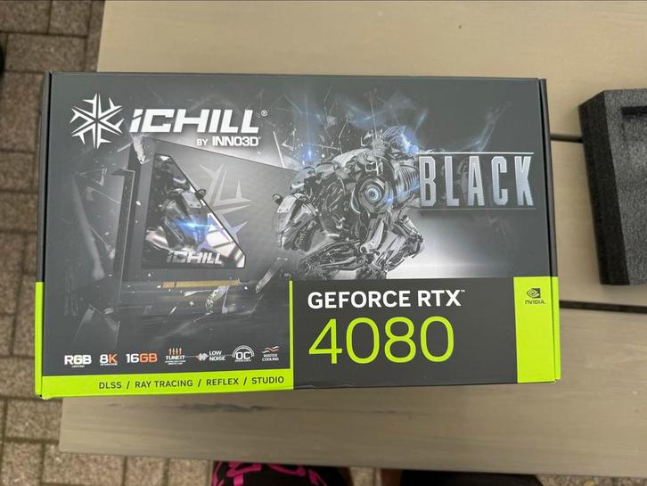 INNO3D GeForce RTX 4080 SUPER iCHILL BLACK, Computers en Software, Videokaarten, Zo goed als nieuw, Nvidia, PCI-Express 4.0, GDDR6
