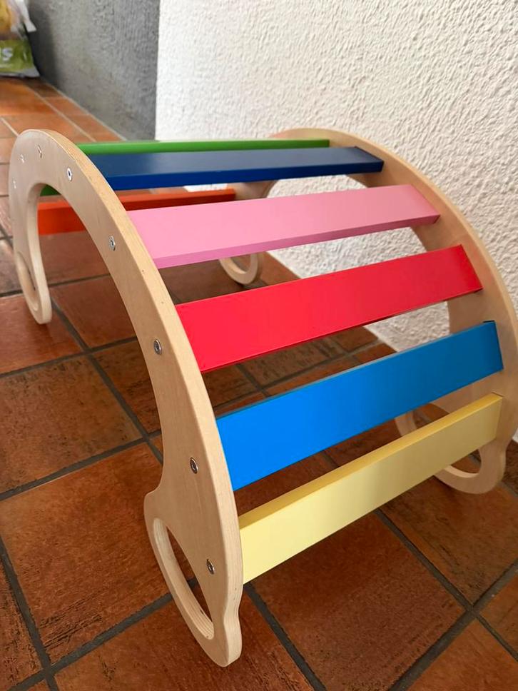 Montessori klimrek / schommelstoel, Kinderen en Baby's, Speelgoed | Houten speelgoed, Zo goed als nieuw, Ophalen