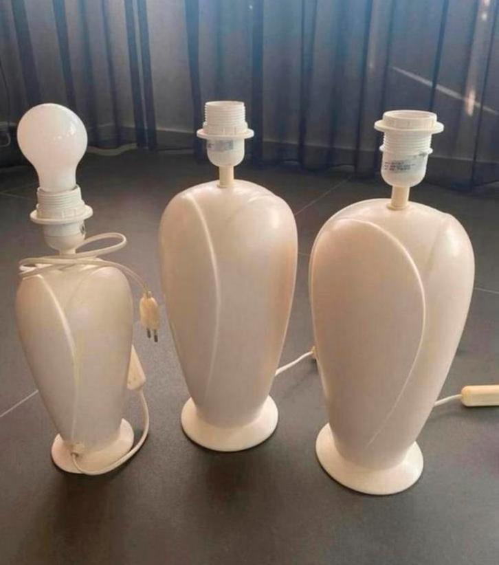 3 Lampen (Tulp - Vaas model), Huis en Inrichting, Woonaccessoires | Vazen, Zo goed als nieuw, Overige kleuren, Minder dan 50 cm