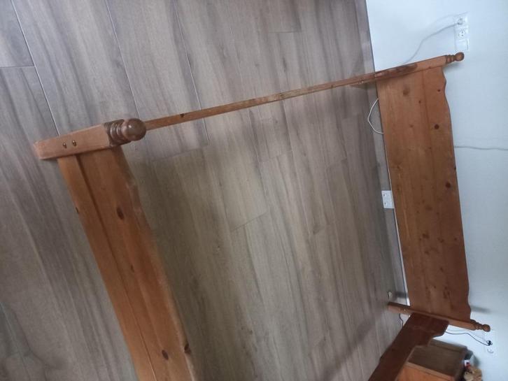 Bed ombouw, Huis en Inrichting, Slaapkamer | Bedden, Gebruikt, Tweepersoons, 180 cm, 200 cm, Hout, Bruin, Ophalen