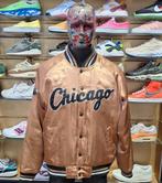 Majestic Cooperstown Chicago White Sox gold satin bomber jas, Ophalen of Verzenden, Zo goed als nieuw