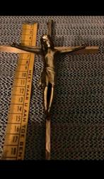 Crucifix van messing, 47 cm hoog, Verzamelen, Religie, Ophalen of Verzenden, Zo goed als nieuw