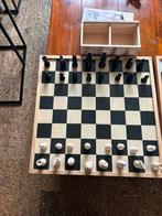 Longfield schaakbord met schaakstukken in doos, Ophalen of Verzenden, Zo goed als nieuw