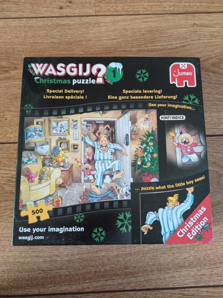 Wasgij Christmas Puzzle 1 - 500 Stukjes, Hobby en Vrije tijd, Denksport en Puzzels, Gebruikt, Legpuzzel, 500 t/m 1500 stukjes