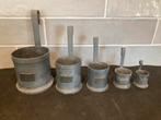 Tinnen set maatbekers (041225), Antiek en Kunst, Antiek | Tin, Ophalen of Verzenden