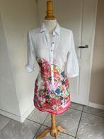 Wit jurkje met bloemen, 36, Wit, Ophalen of Verzenden, Zo goed als nieuw, Maat 36 (S)