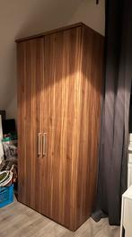 Mooie vakwerk kast van walnoot, Ophalen, Gebruikt, 100 tot 150 cm, 200 cm of meer