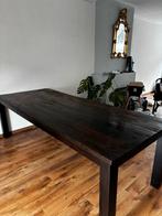 Massief Houten Eettafel (8-10 pers), Ophalen, Gebruikt, 100 tot 150 cm, Eikenhout