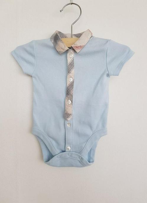Burberry Baby blauwe romper 50, Kinderen en Baby's, Babykleding | Maat 50, Nieuw, Nacht- of Onderkleding, Verzenden