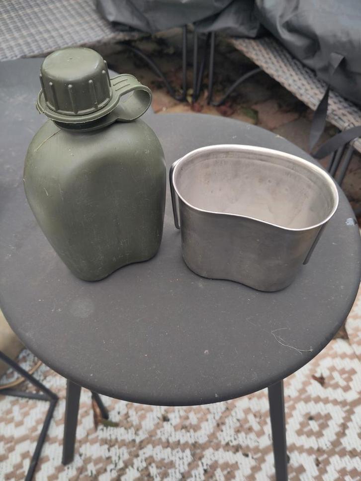 Veldfles met Drinkbeker, Caravans en Kamperen, Kampeeraccessoires, Gebruikt, Ophalen of Verzenden