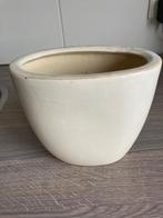 3 crème kleurige bloempotten, Tuin en Terras, Bloempotten, Ophalen, Gebruikt, Binnen, Overige vormen