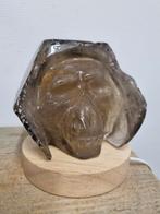 Skull / schedel gevarved uit rookkwarts punt, Ophalen of Verzenden, Mineraal