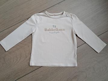 K307 Beige shirt Cuddles & Smiles maat 80 beschikbaar voor biedingen