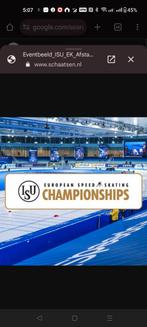 2 e-tickets 6 december ISO World cup 3 schaatsenThialf, Tickets en Kaartjes, Twee personen, November