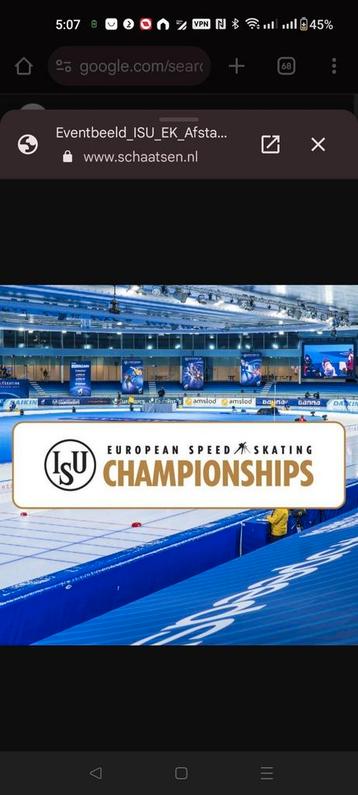 2 e-tickets 6 december ISO World cup 3 schaatsenThialf beschikbaar voor biedingen