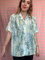 Vintage oversized groene 90s blouse - print 46 of oversized, Hgv, Hgv, Maat 46/48 (XL) of groter, Ophalen of Verzenden