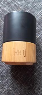 REBEL OUTDOOR KOFFIE/THEEMOK 200 ML KERAMIEK/BAMBOE ZWART, Ophalen of Verzenden, Nieuw