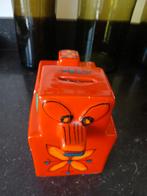 Vintage aardewerk spaarpot, Verzenden, Gebruikt, Steen, Aardewerk of Keramiek, Dier