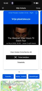 the weeknd, playboi carti ticket golden circle right 2026, Tickets en Kaartjes, Eén persoon