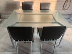 Eetkamer tafel met stoelen, Huis en Inrichting, Ophalen, Zo goed als nieuw, 4 tot 6 stoelen