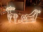 Kerstverlichting hert met slee voor binnen of buiten, Ophalen of Verzenden, Zo goed als nieuw
