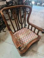 Luxe massief houten design fauteuil, uniek stoel leunstoel, Antiek en Kunst, Ophalen