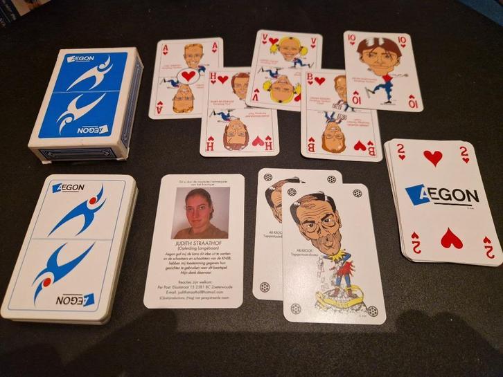 Aegon kaartspel – met schaatsers & Ab Krook als joker, Verzamelen, Speelkaarten, Jokers en Kwartetten, Zo goed als nieuw, Speelkaart(en)