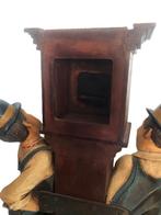 Vintage grote beeld Laurel & Hardy met staande klok, Ophalen of Verzenden, Gebruikt, Mens