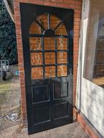 Deur hout massief buiten groen, Doe-het-zelf en Verbouw, Ophalen, Gebruikt, 80 tot 100 cm, Buitendeur