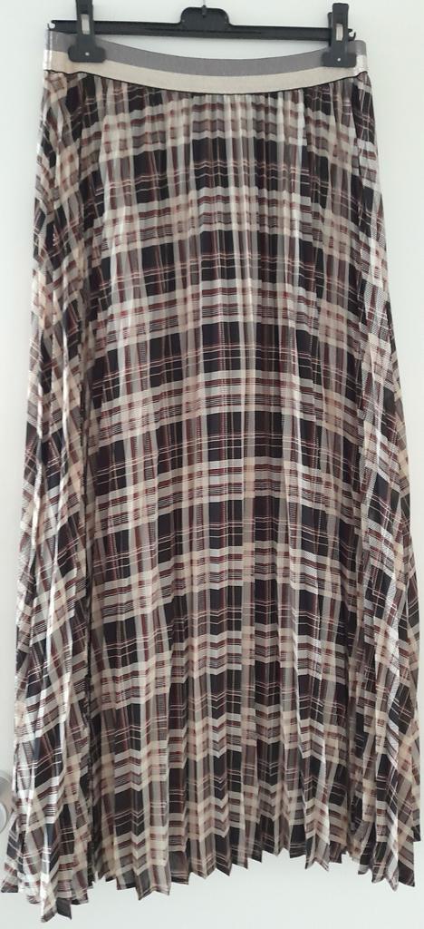 Lange plissé rok -  Summum Woman - maat 40, Kleding | Dames, Rokken, Zo goed als nieuw, Maat 38/40 (M), Beige, Onder de knie, Ophalen of Verzenden