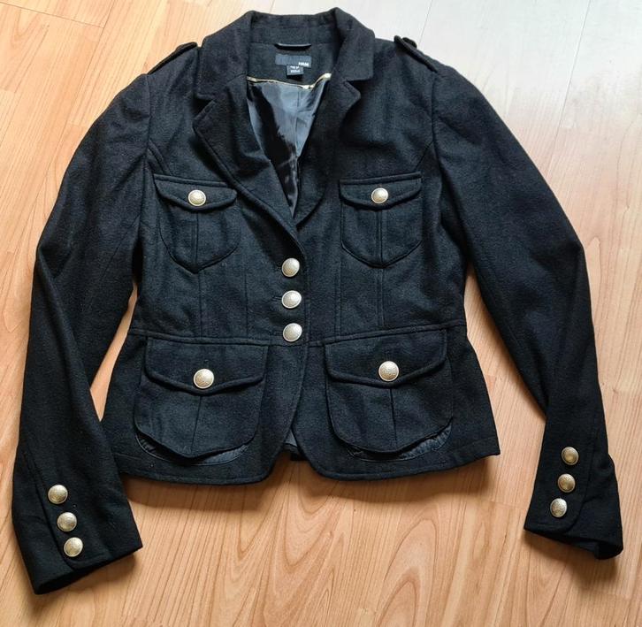 Zwarte Dames Blazer / Colbert Oeteldonk jasje Carnaval, Kleding | Dames, Carnavalskleding en Feestkleding, Zo goed als nieuw, Maat 38/40 (M)